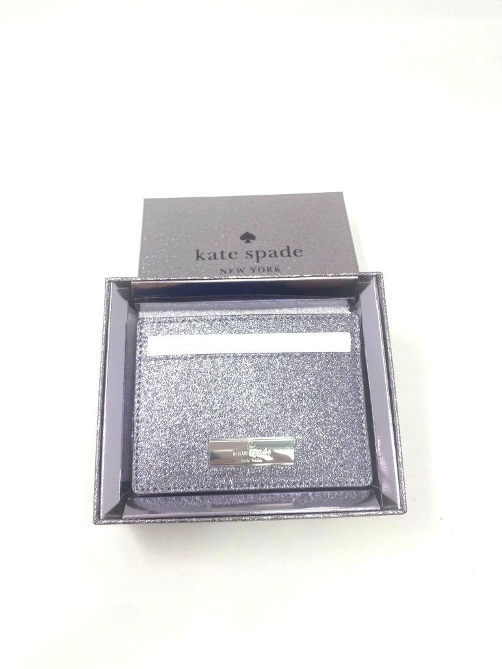 Kate Spade New York Kenzie Glitter Card Case Candied Flower KJ006 New In Box